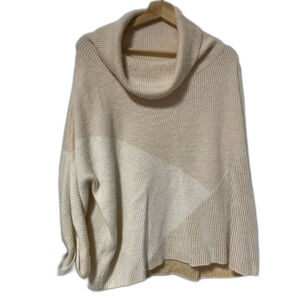 Chico’s Corinne Neutral large Neck Sweater size X-LARGE 16-18
